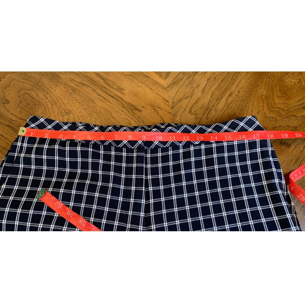 J. Jill Pants Womens 14 Premium Bi Stretch Plaid Mid Rise Black White - Picture 8 of 9